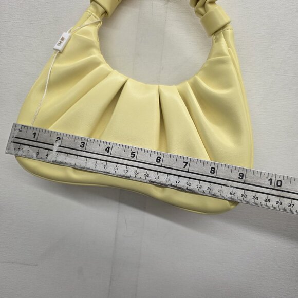 JW Pei Womens Gabi Ruched Hobo Top Handle Small Shoulder Bag Butter Yellow - Picture 8 of 10